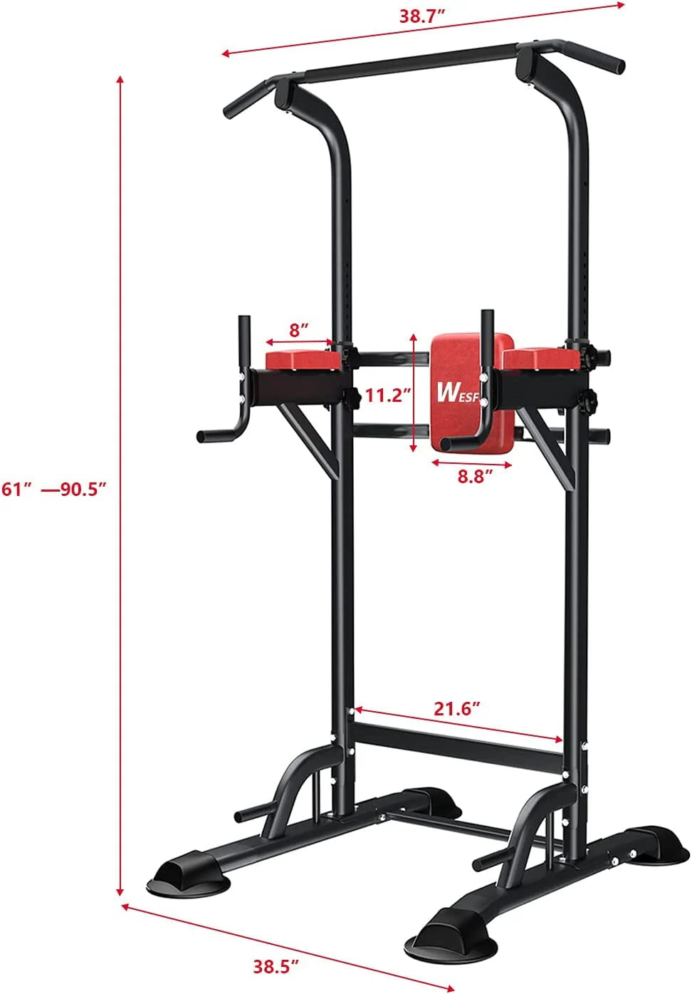 Height Adjustable Power Tower Dip Station P5217