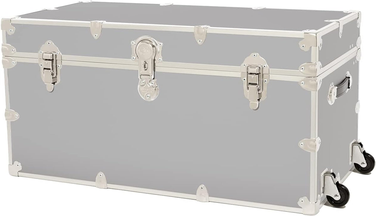 Black Storage Trunk with Removable Wheels A11573