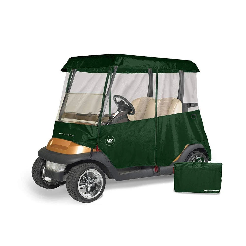 2 Passenger Drivable Golf Cart Enclosure in Green N76512