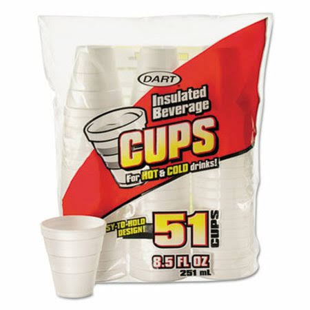8.5 oz White Foam Cups O364
