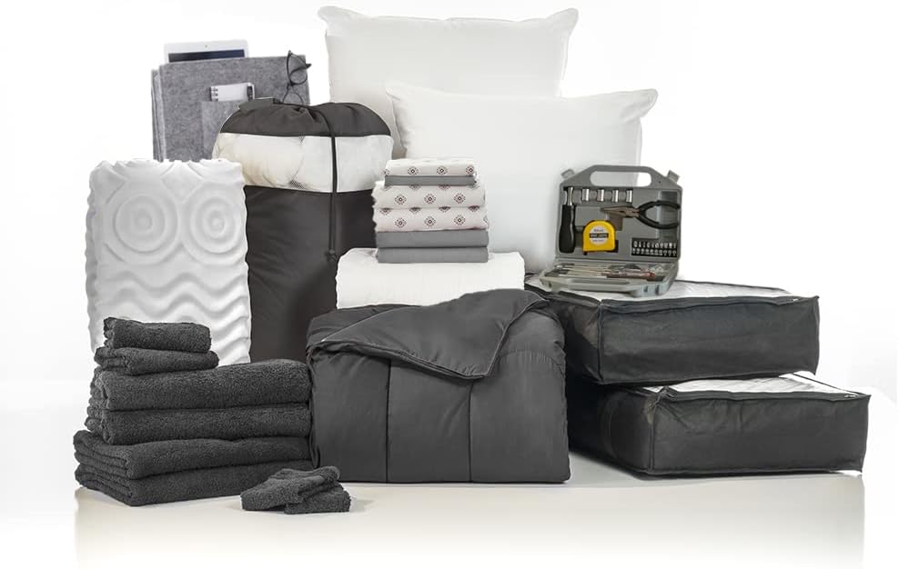 Twin XL Blue and Navy Bedding Bath Set P9370