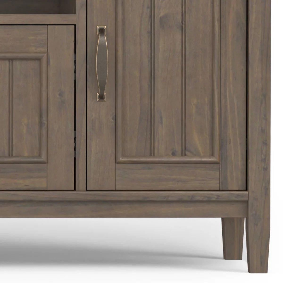 72 inch Wide Solid Wood Contemporary TV Media Stand in Smoky Brown Z1696