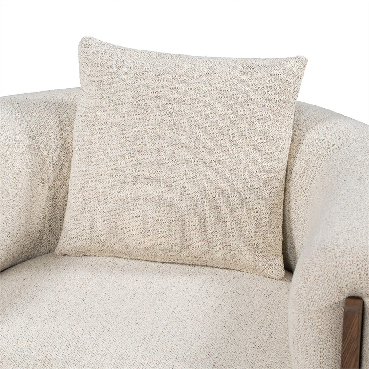 Cream Fabric Accent Chair F6078