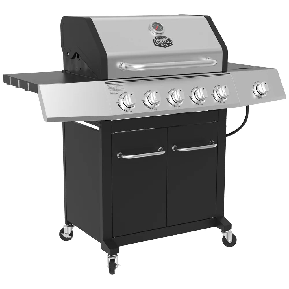 5 Burner Propane Gas Grill with Side Burner C5767