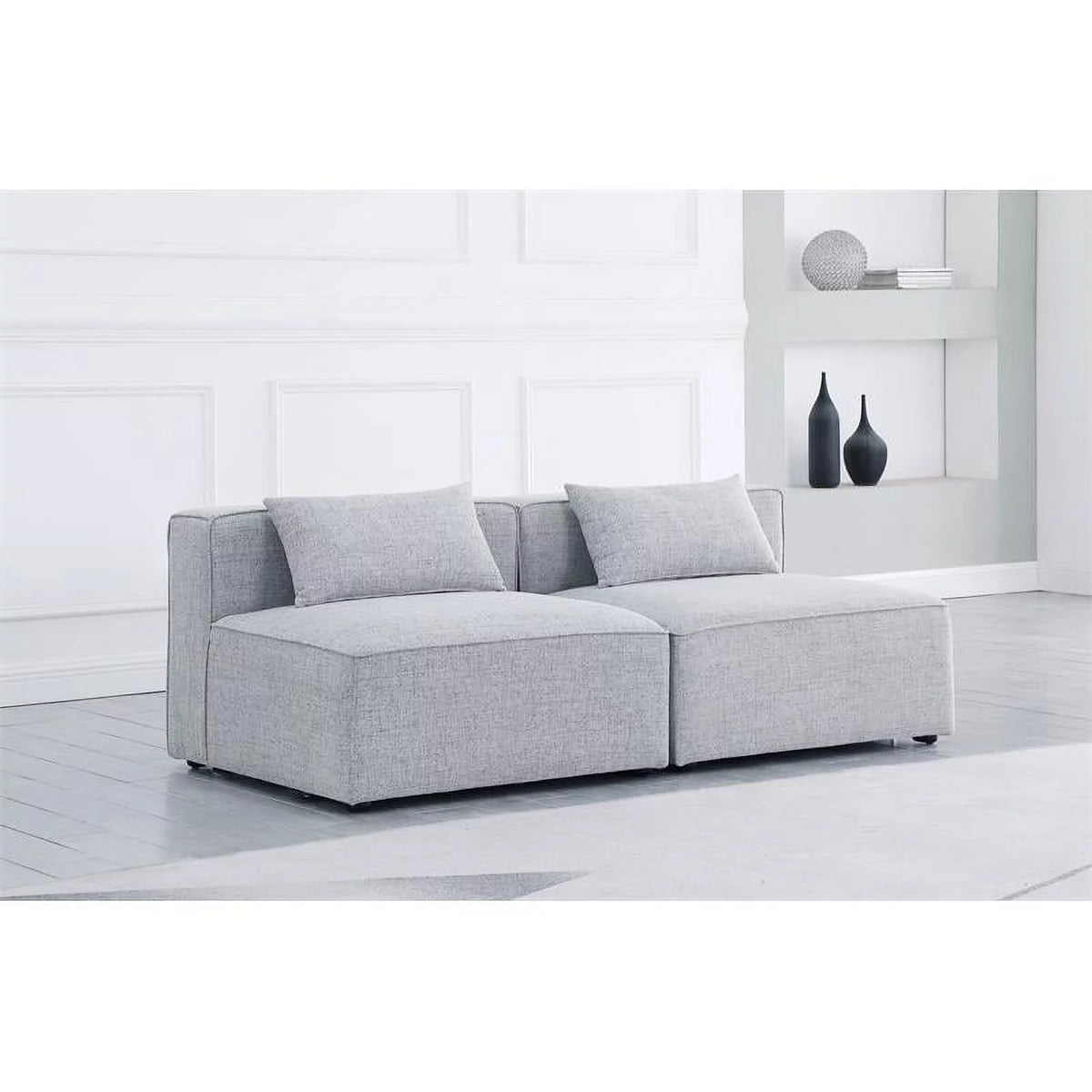 Grey Linen Modular Sofa L74411