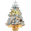 White 22 Inch Mini Artificial Christmas Tree with Lights S58664