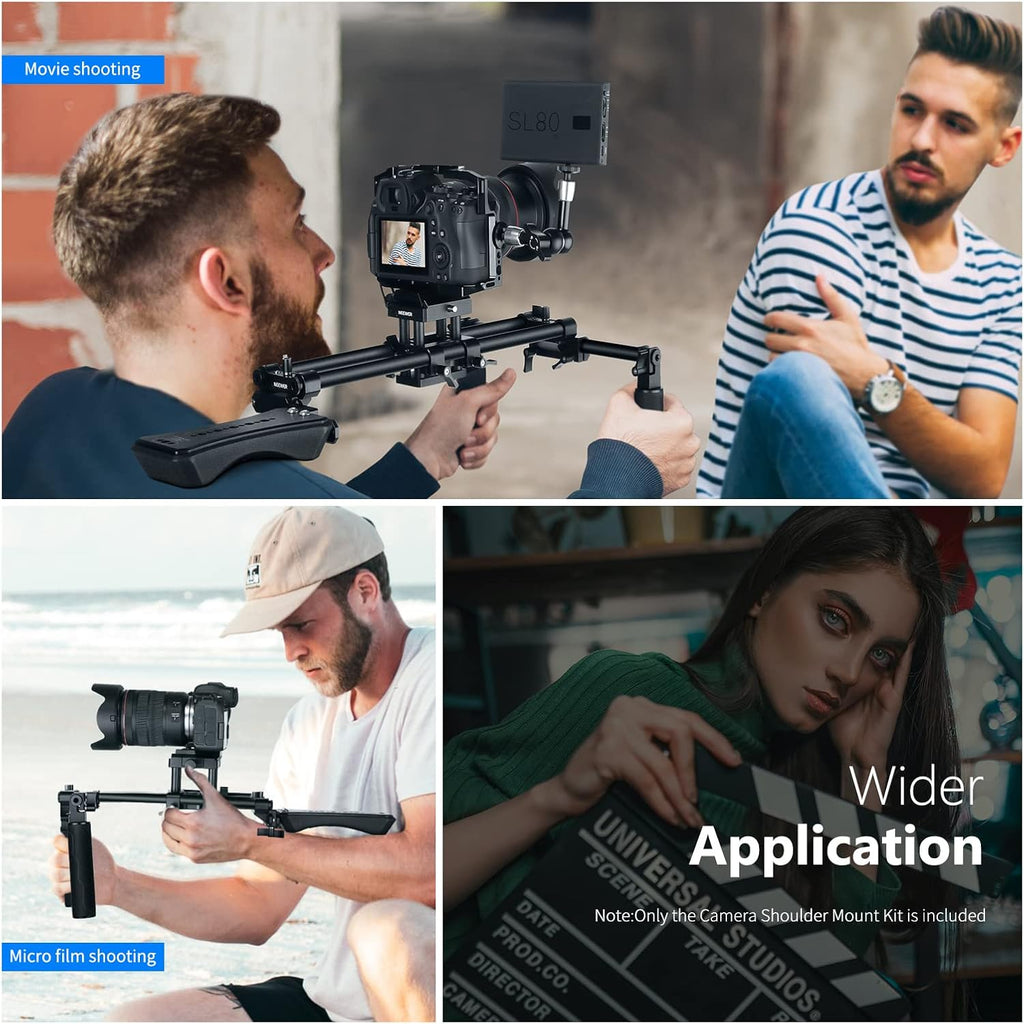 Aluminum Alloy Camera Shoulder Rig with 15mm Rod P61188