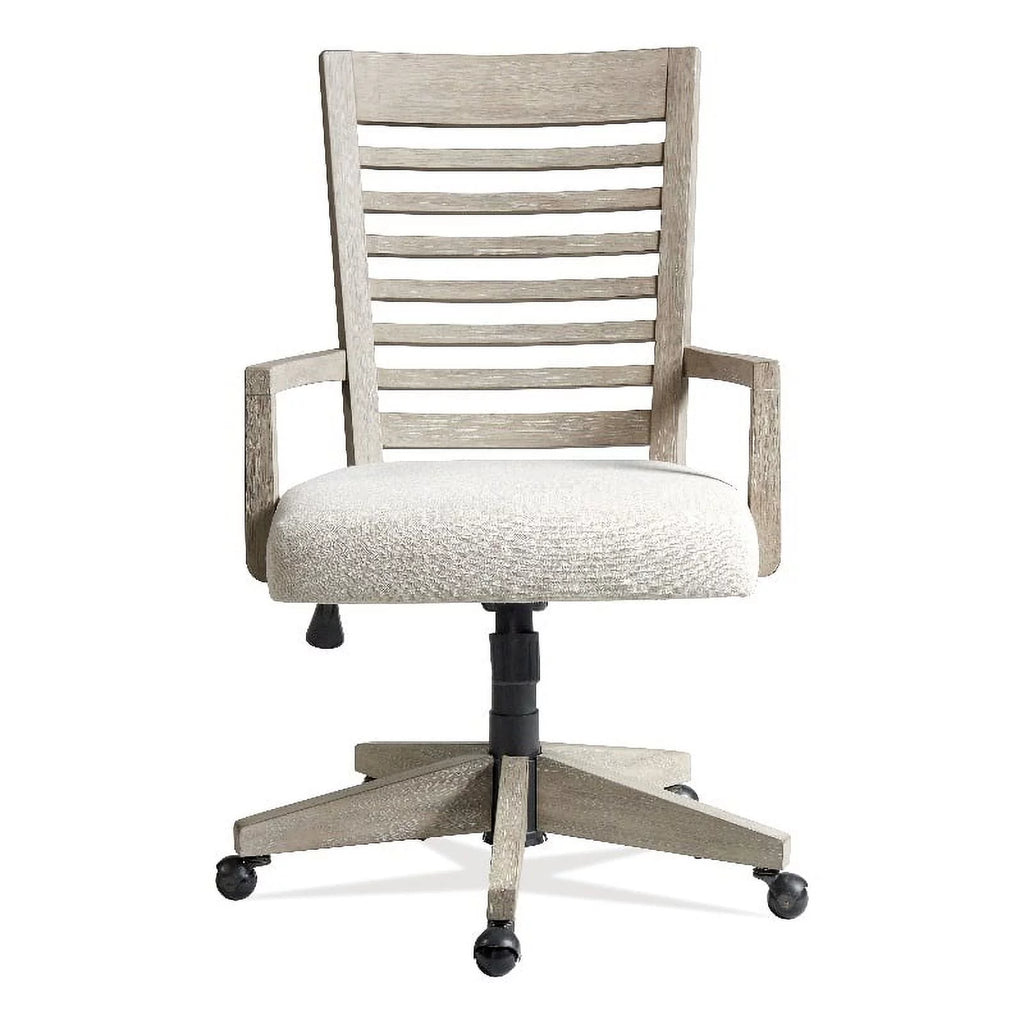 Upholstered Wood Desk Chair in Taupe Tan T79515