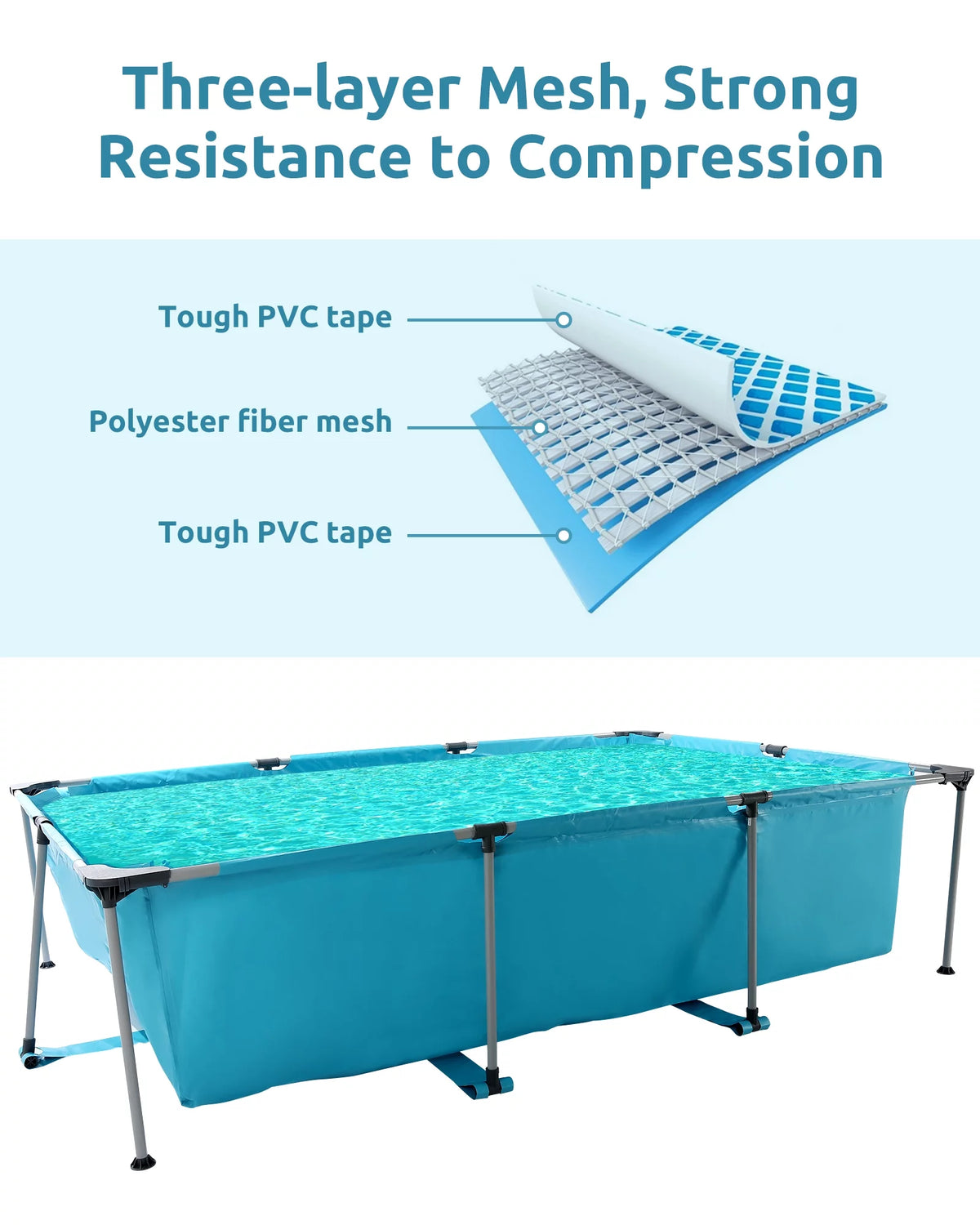 10 ft Rectangular Frame Pool K956774