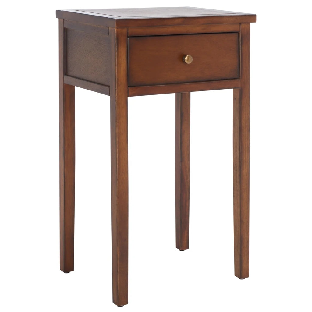 Brown Nightstand With Storage Drawer I581