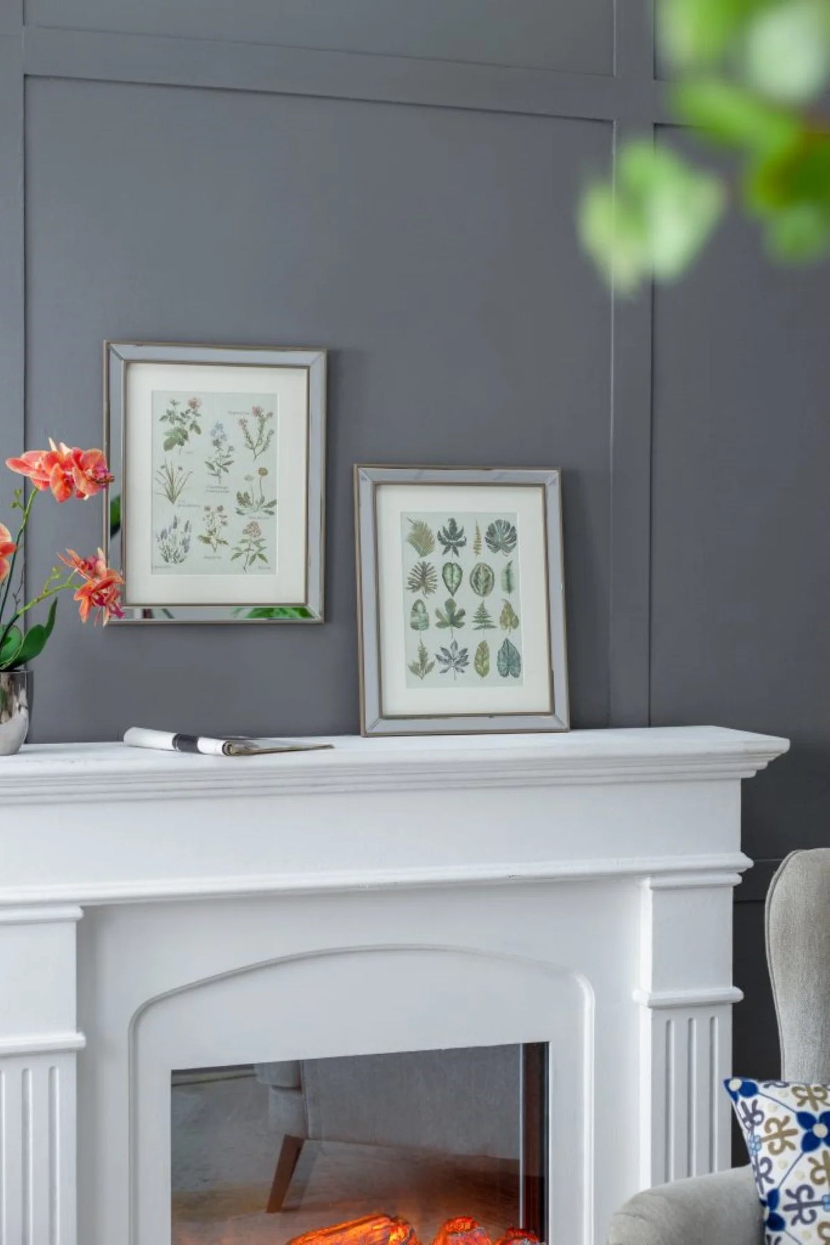 Botanical Framed Wall Art 19.75" x 15.75" 2ct Z8492