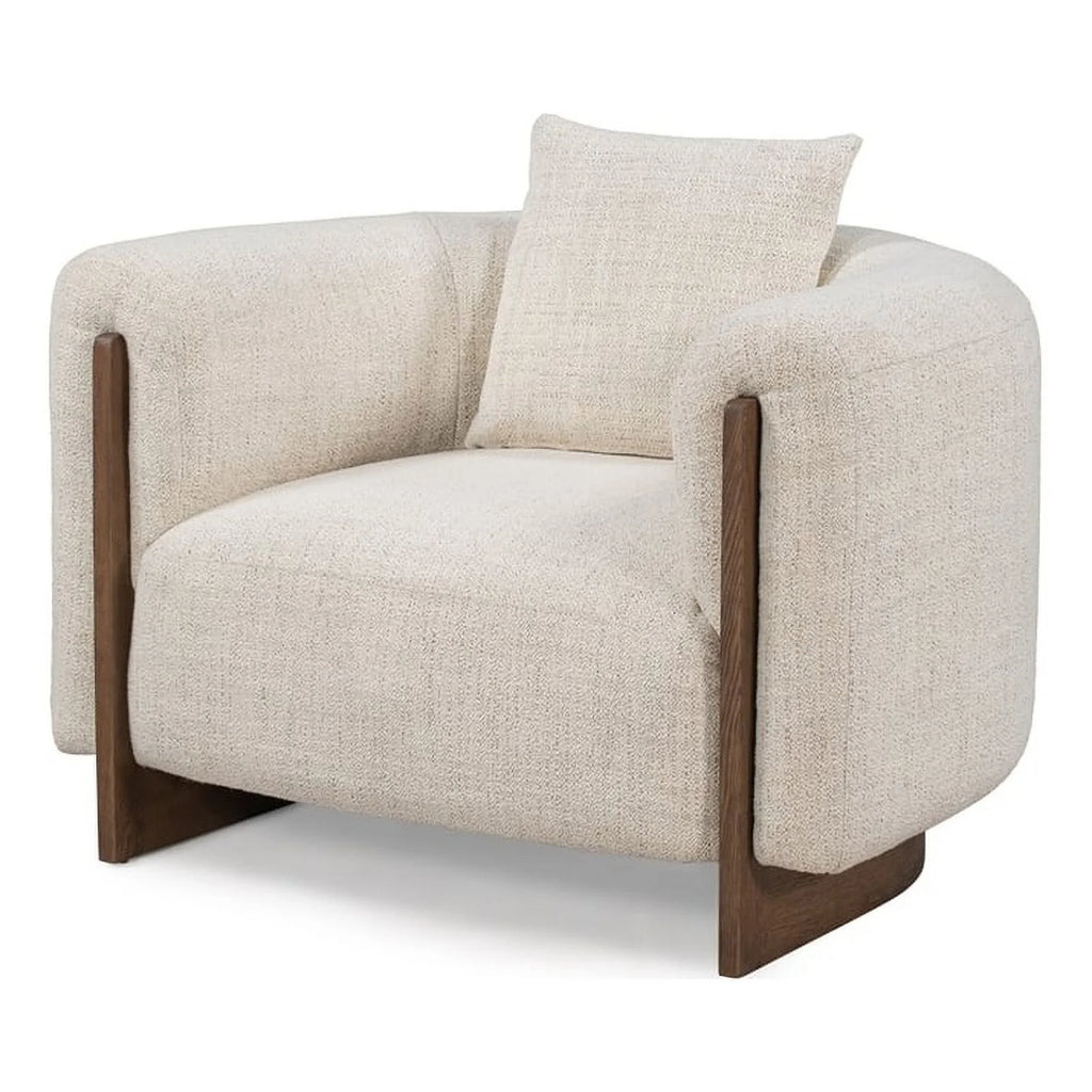 Cream Fabric Accent Chair F6078