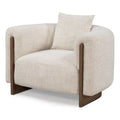 Cream Fabric Accent Chair F6078