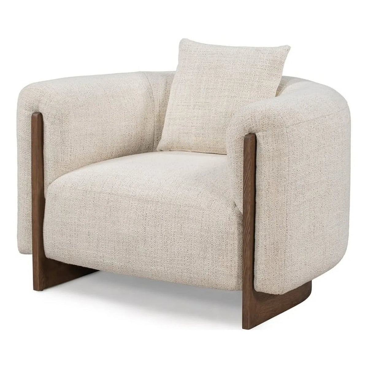 Cream Fabric Accent Chair F6078