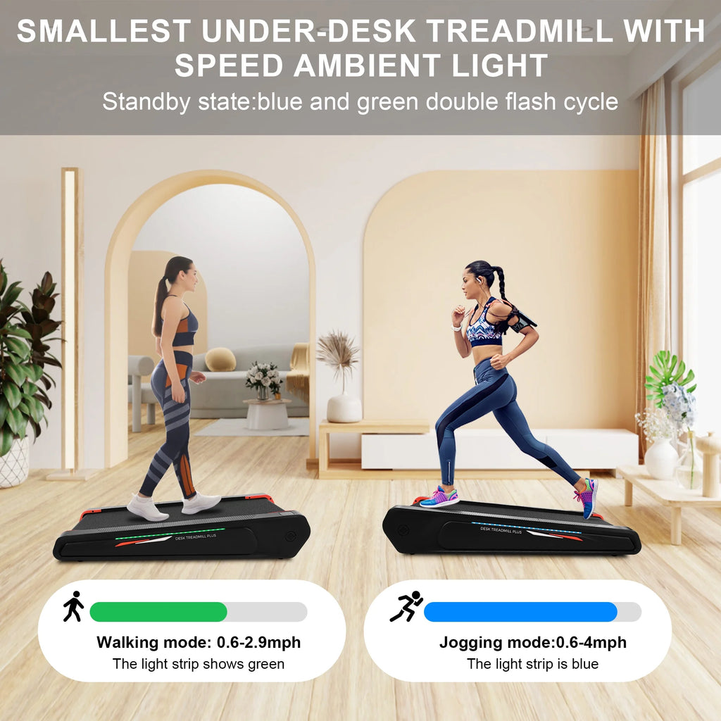 Walking Pad Treadmill with 5% Incline, 2.5HP, Black & Red O53992
