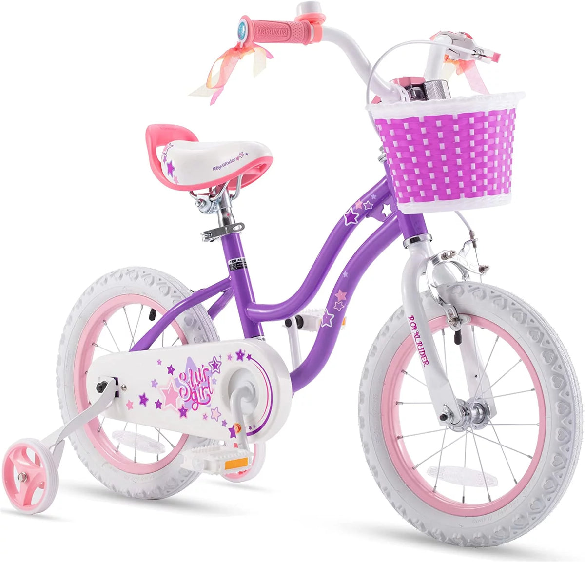 Blue 12 In Kids Bike with Basket Training Wheels A531