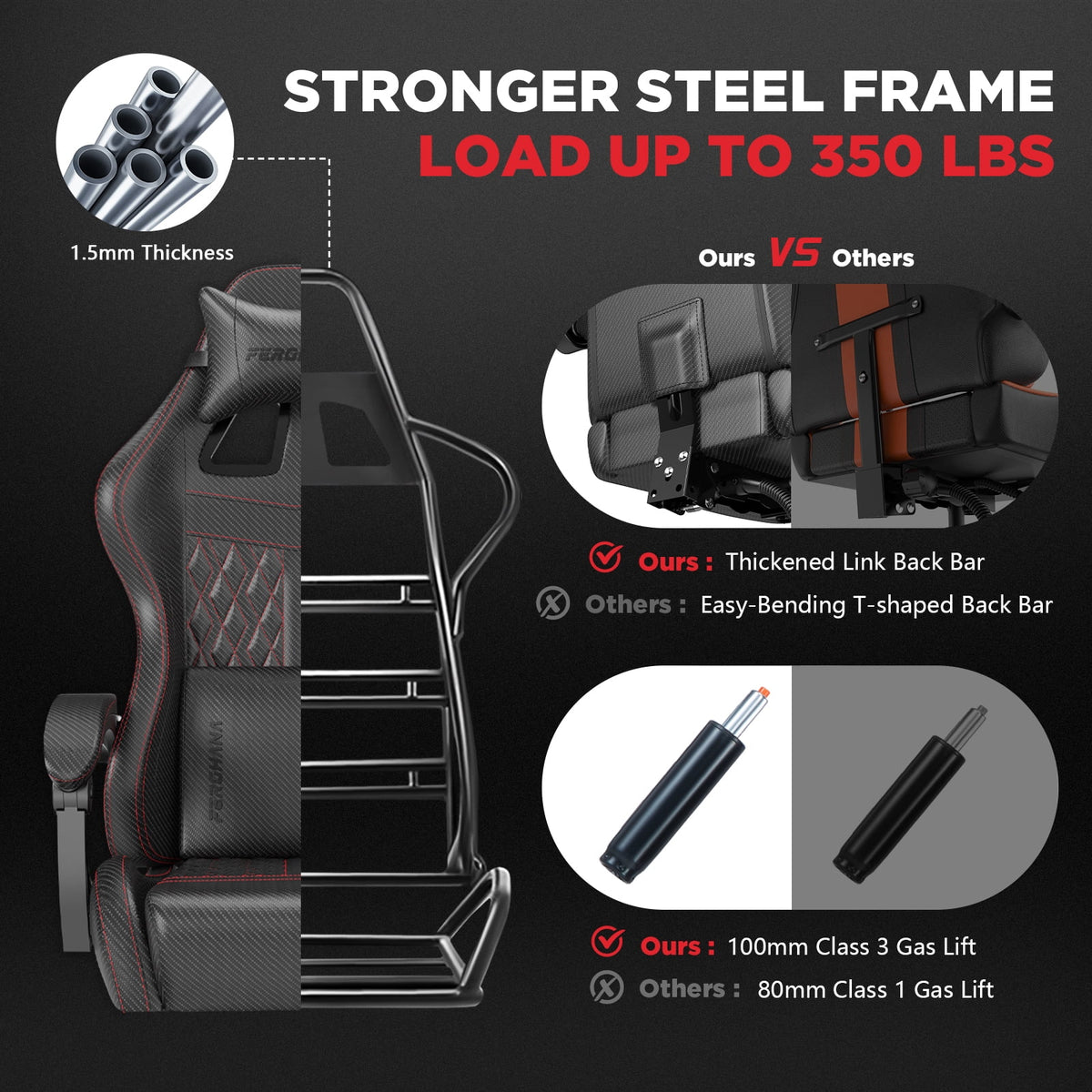 Black Gaming Chair with Footrest and Massage Lumbar Support Z57928