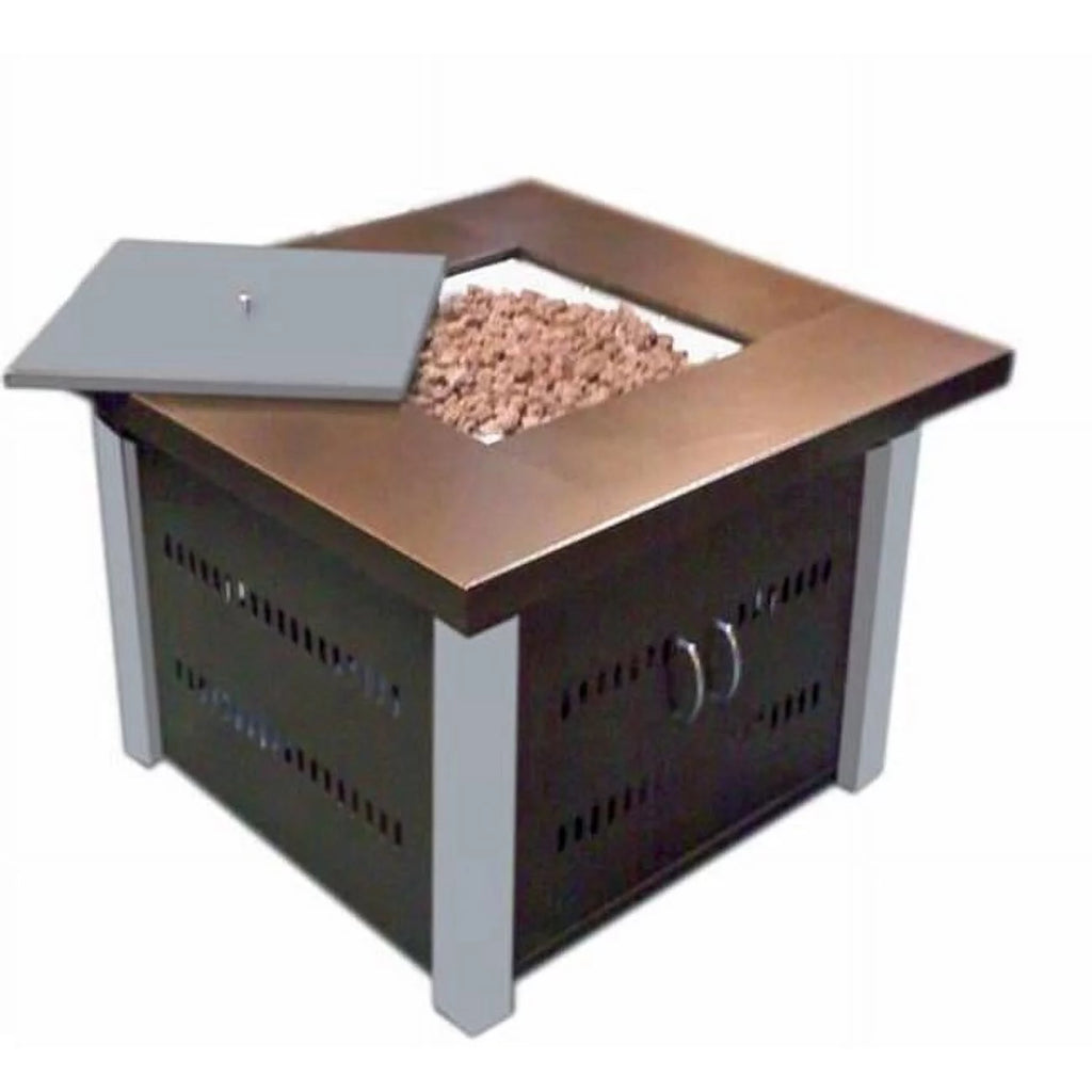 Propane Fire Pit Hammered Bronze and Stainless Steel Finish Q311669