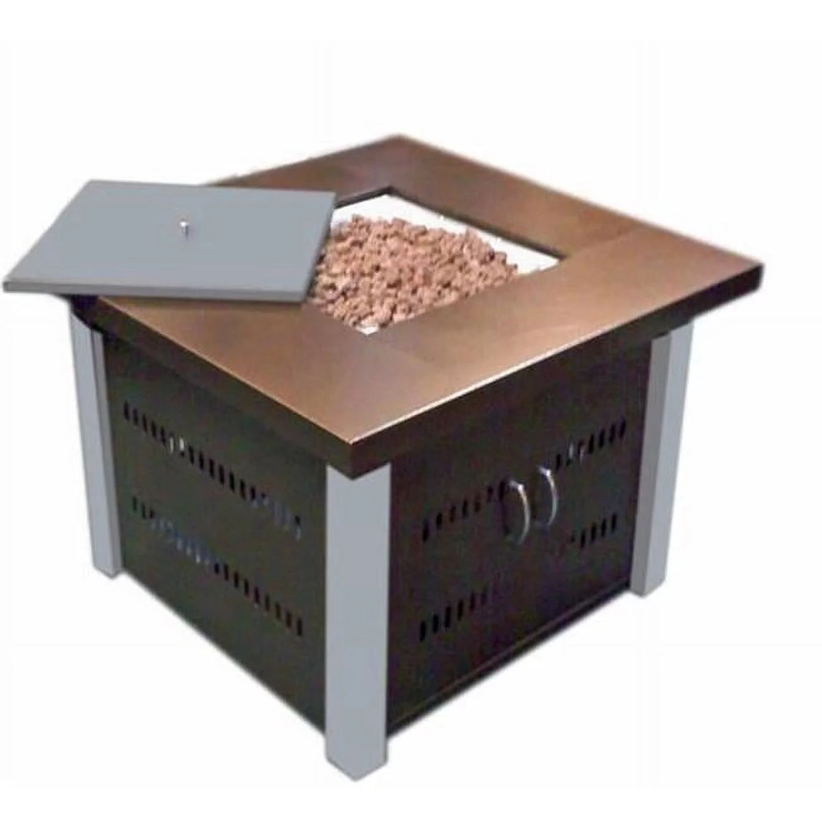 Propane Fire Pit Hammered Bronze and Stainless Steel Finish Q311669