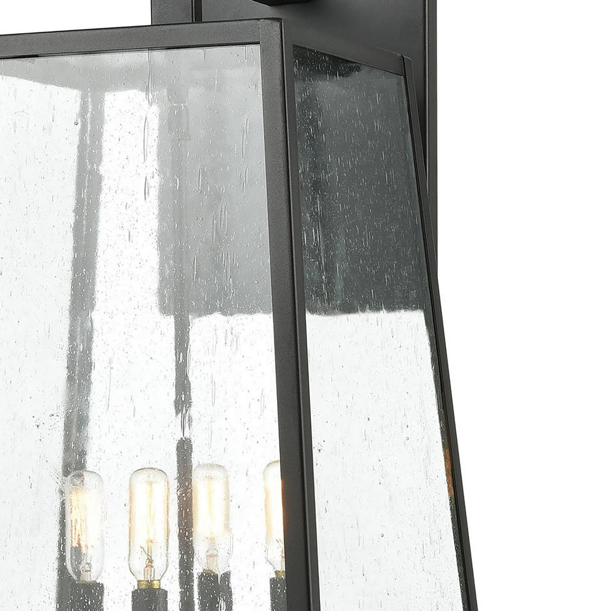 4-Light Charcoal Sconce with Seedy Glass I3353