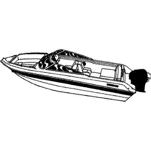 Styled-to-Fit Cover for V-Hull Runabouts with Outboards U68266