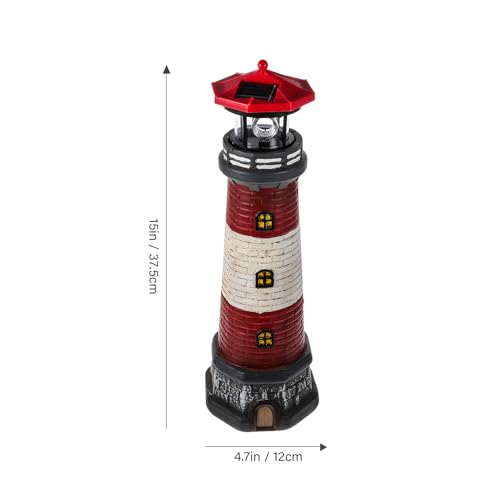 Solar Powered Rotating Lighthouse Statue K87510
