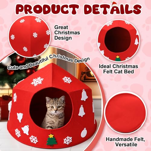 Large Christmas Cat Bed with Detachable Washable Cover R86058