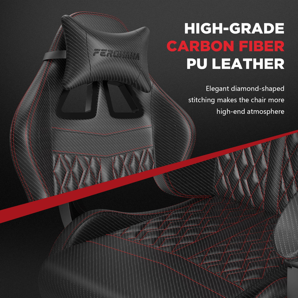 Black Gaming Chair with Footrest and Massage Lumbar Support Z57928