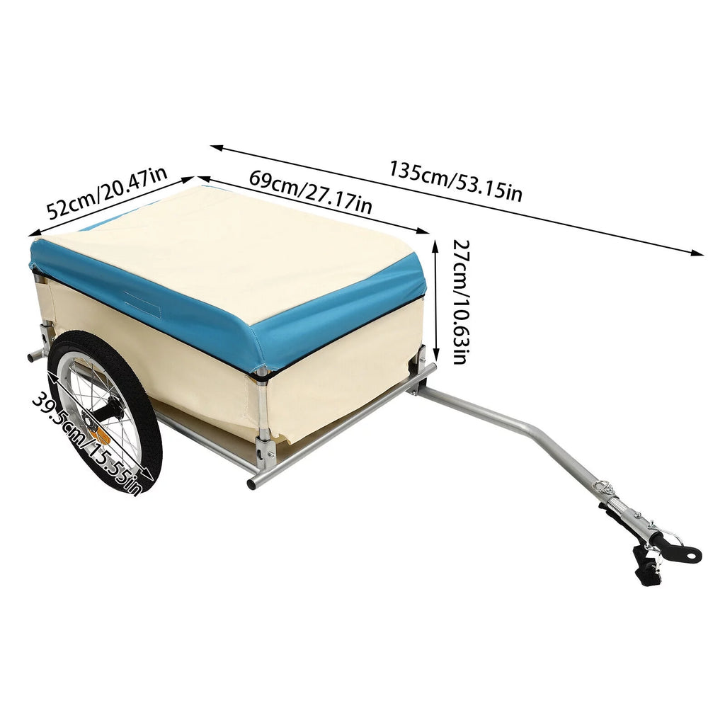 Bike Cargo Trailer Foldable Bicycle Cart Wagon 50kg V1137