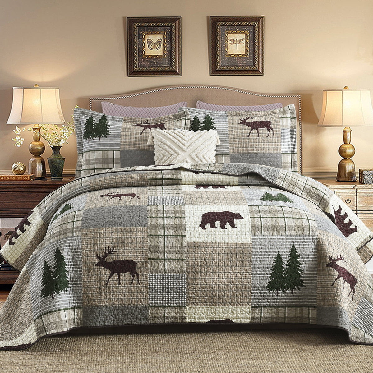 Cotton Queen Quilt 3-Piece Set F90563