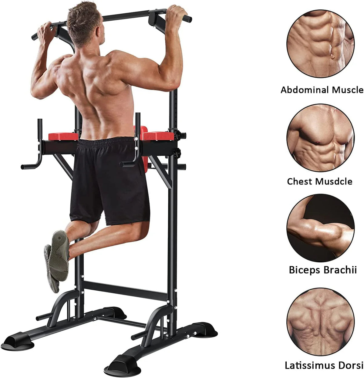 Height Adjustable Power Tower Dip Station P5217