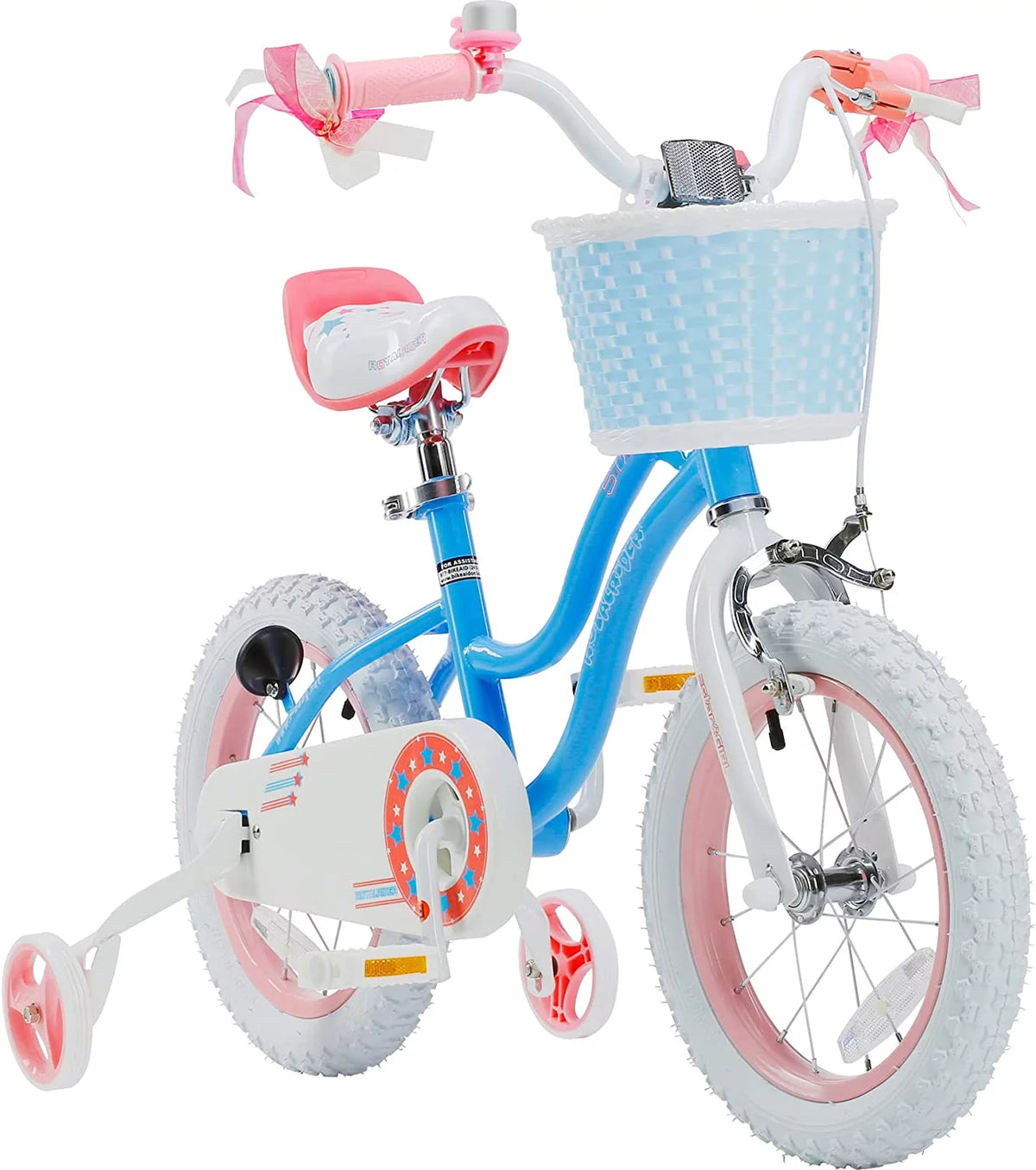 Blue 12 In Kids Bike with Basket Training Wheels A531