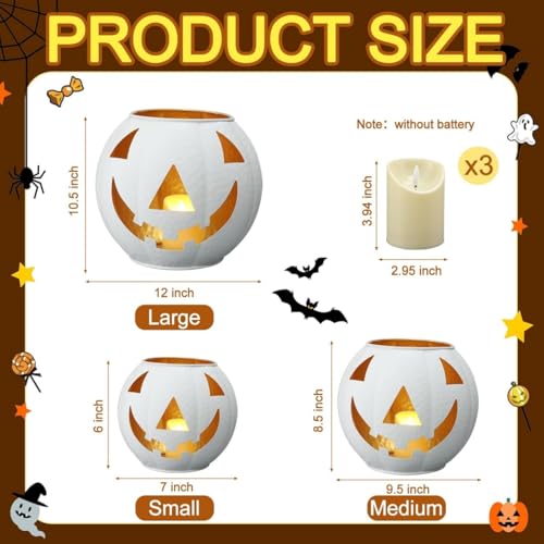 LED Candles and Cloth Decor Set 3-Piece Set O8056