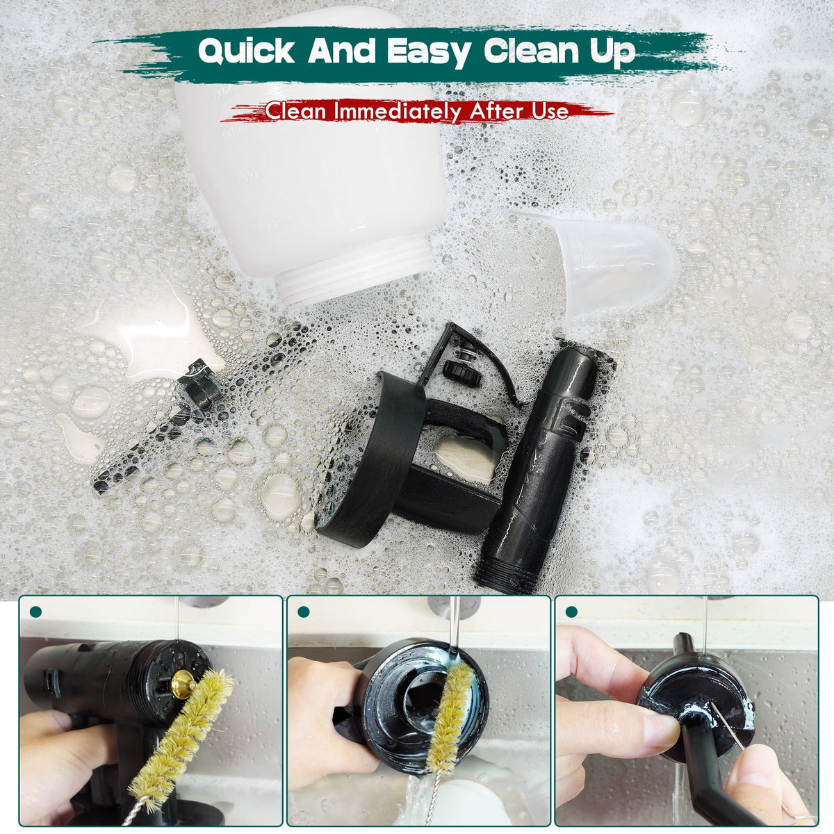 Electric HVLP Spray Gun with 3 Spray Patterns N72472
