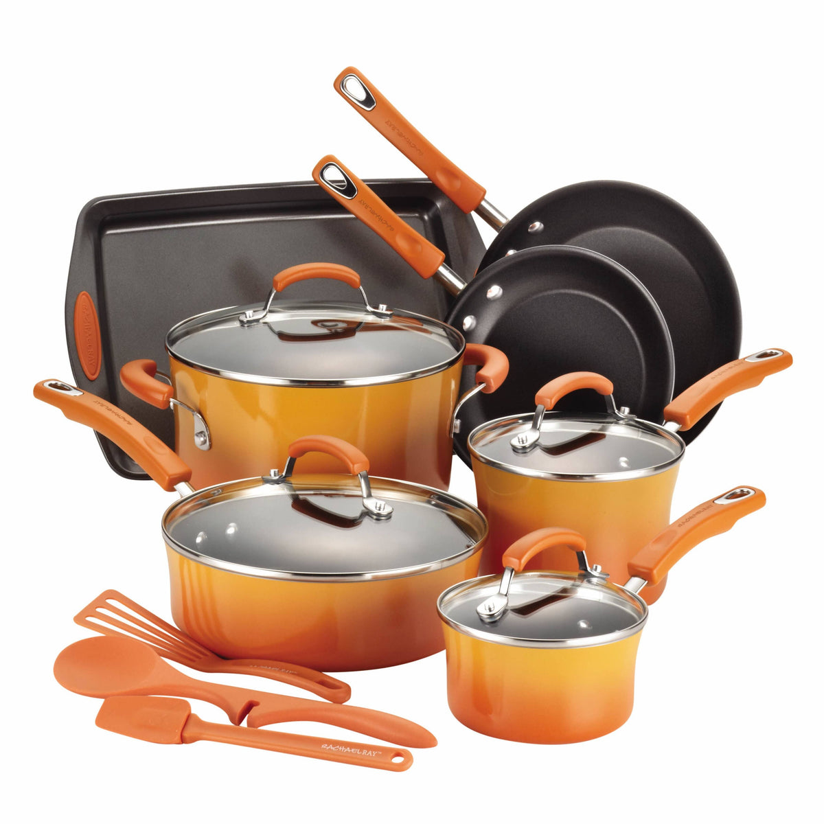 14-Piece Orange Nonstick Cookware Set P78960