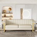 3 Seater Faux Leather Sofa with Removable Cushions R98010
