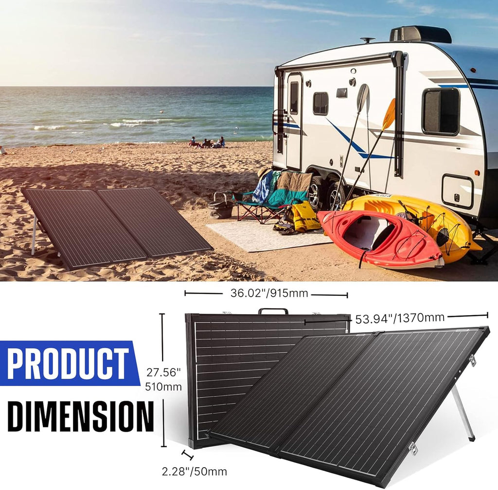 200W Monocrystalline Portable Foldable Solar Panel with 20A MPPT Controller V65315