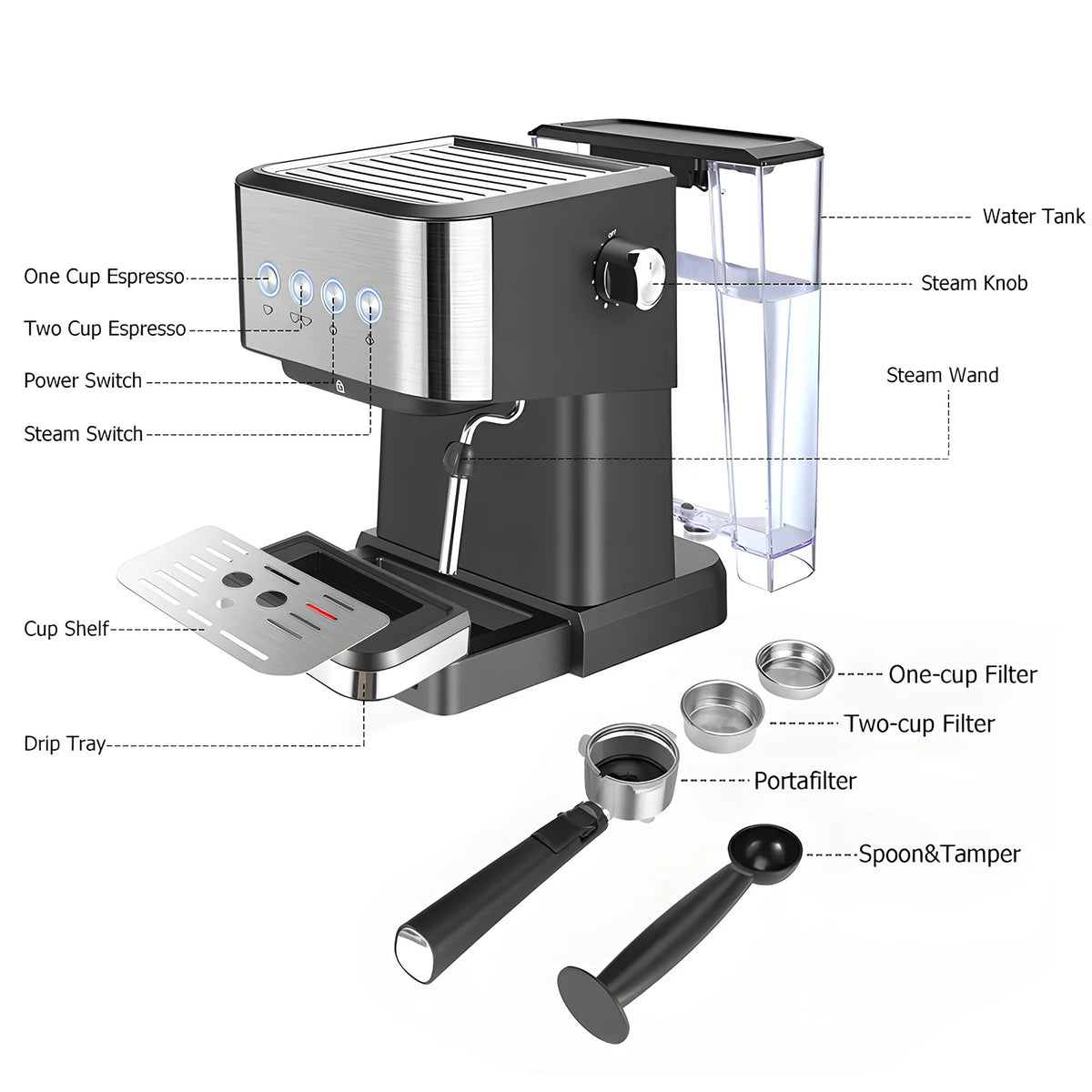 1050W 1.5L Coffee Maker N941