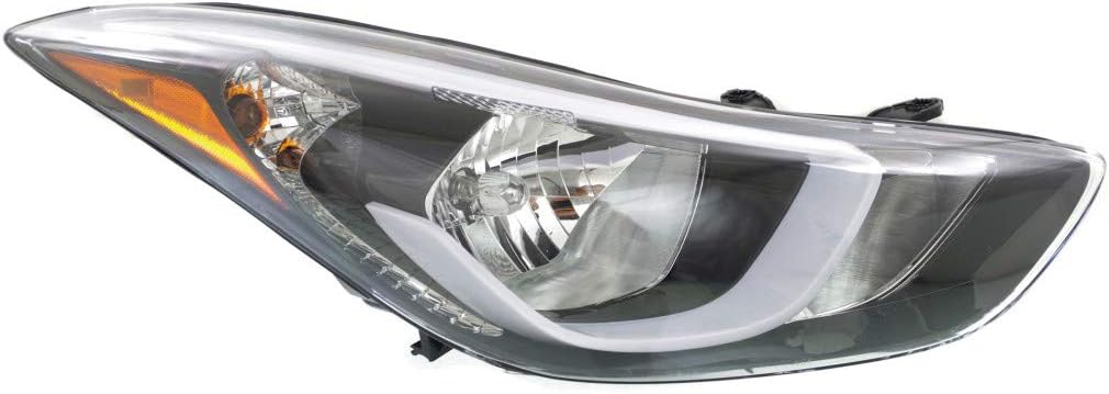 Hyundai Elantra Passenger Side Halogen Headlight Assembly W6759