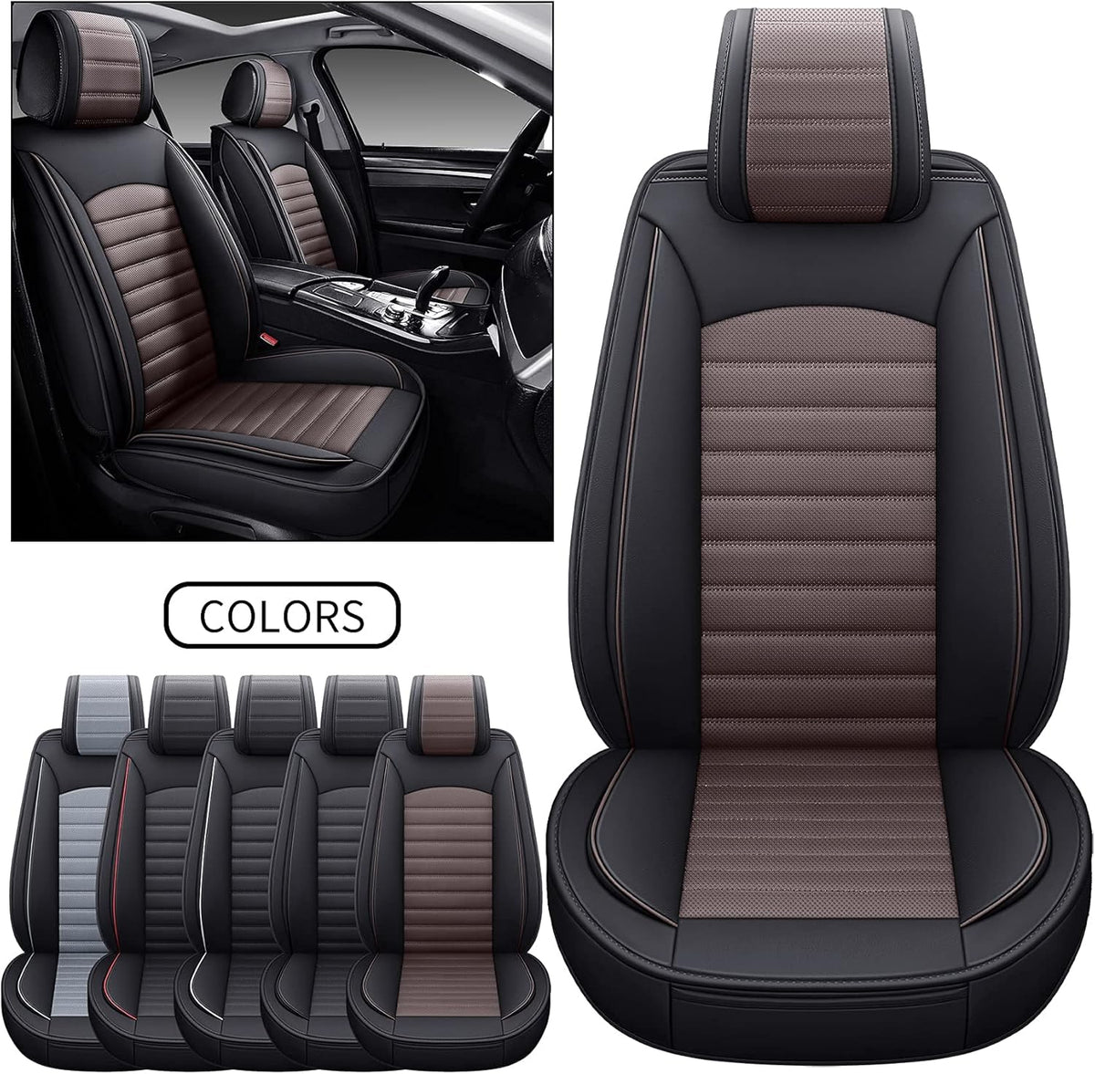 Waterproof Leather Car Seat Covers Set U802524