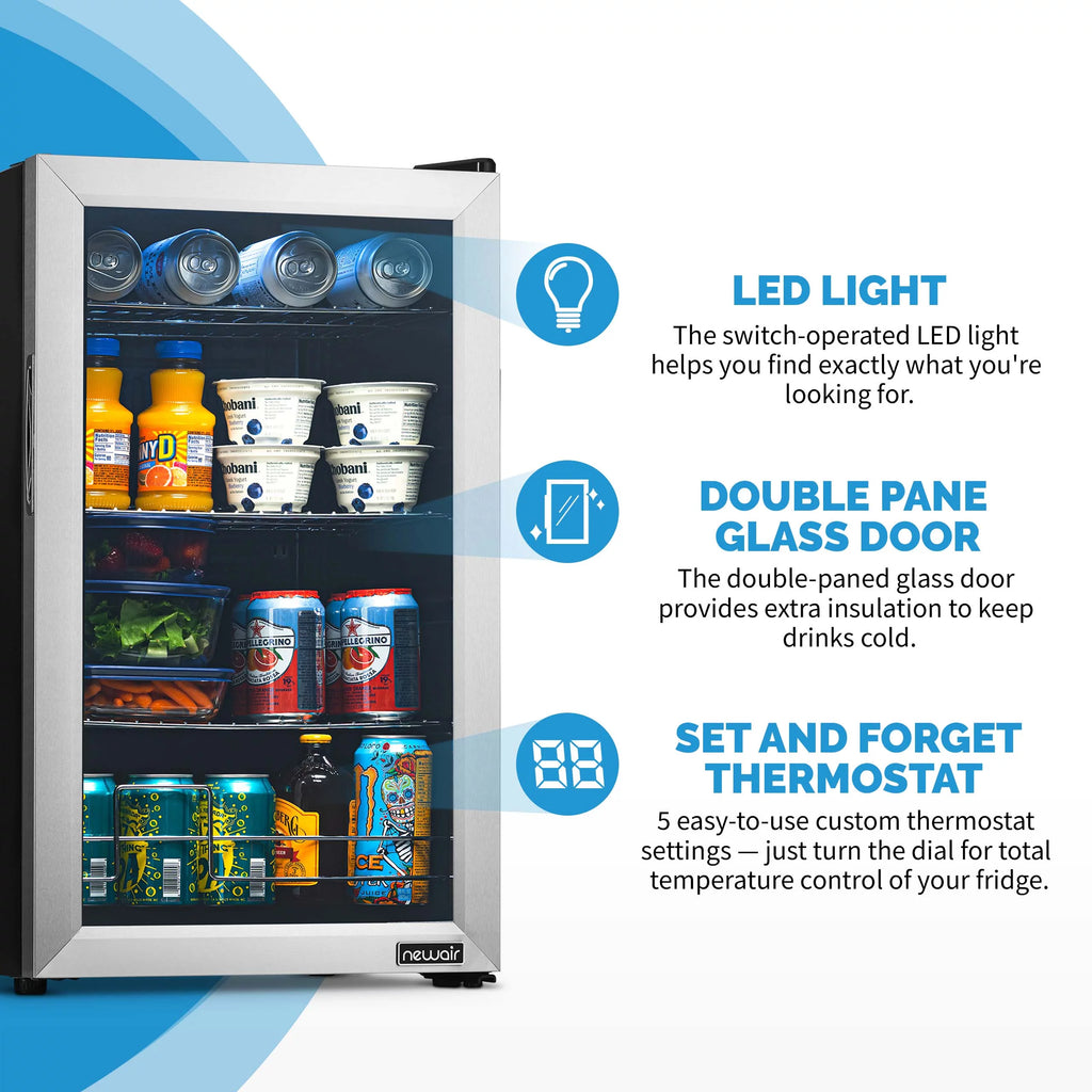 100 Can Stainless Steel Beverage Refrigerator K4264