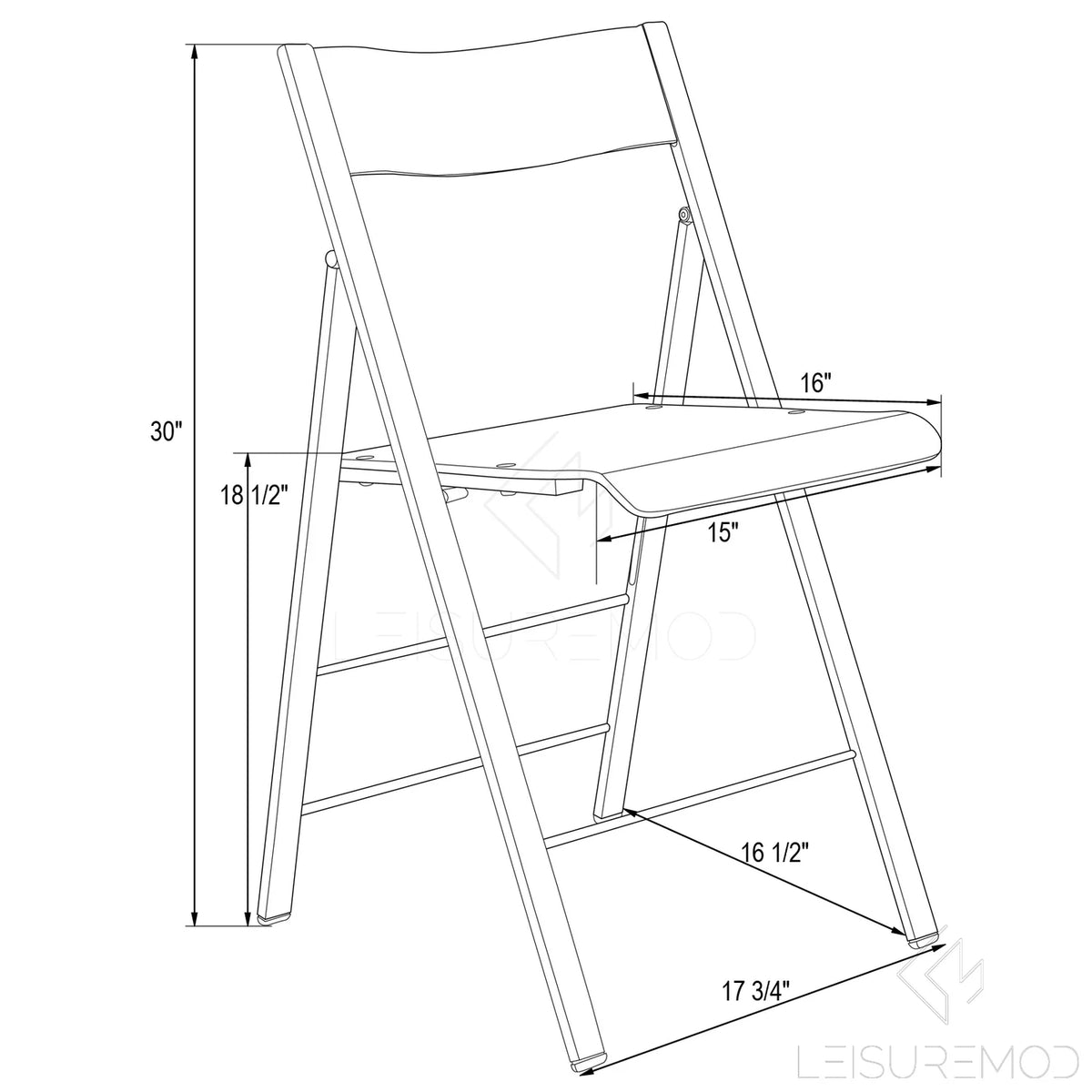 Acrylic Folding Chair, Set of 2 D772