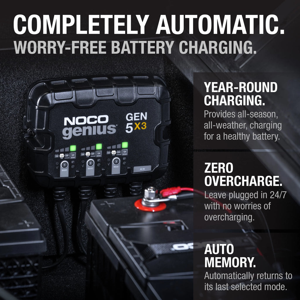 3-Bank 15A 12V Onboard Battery Charger E259948
