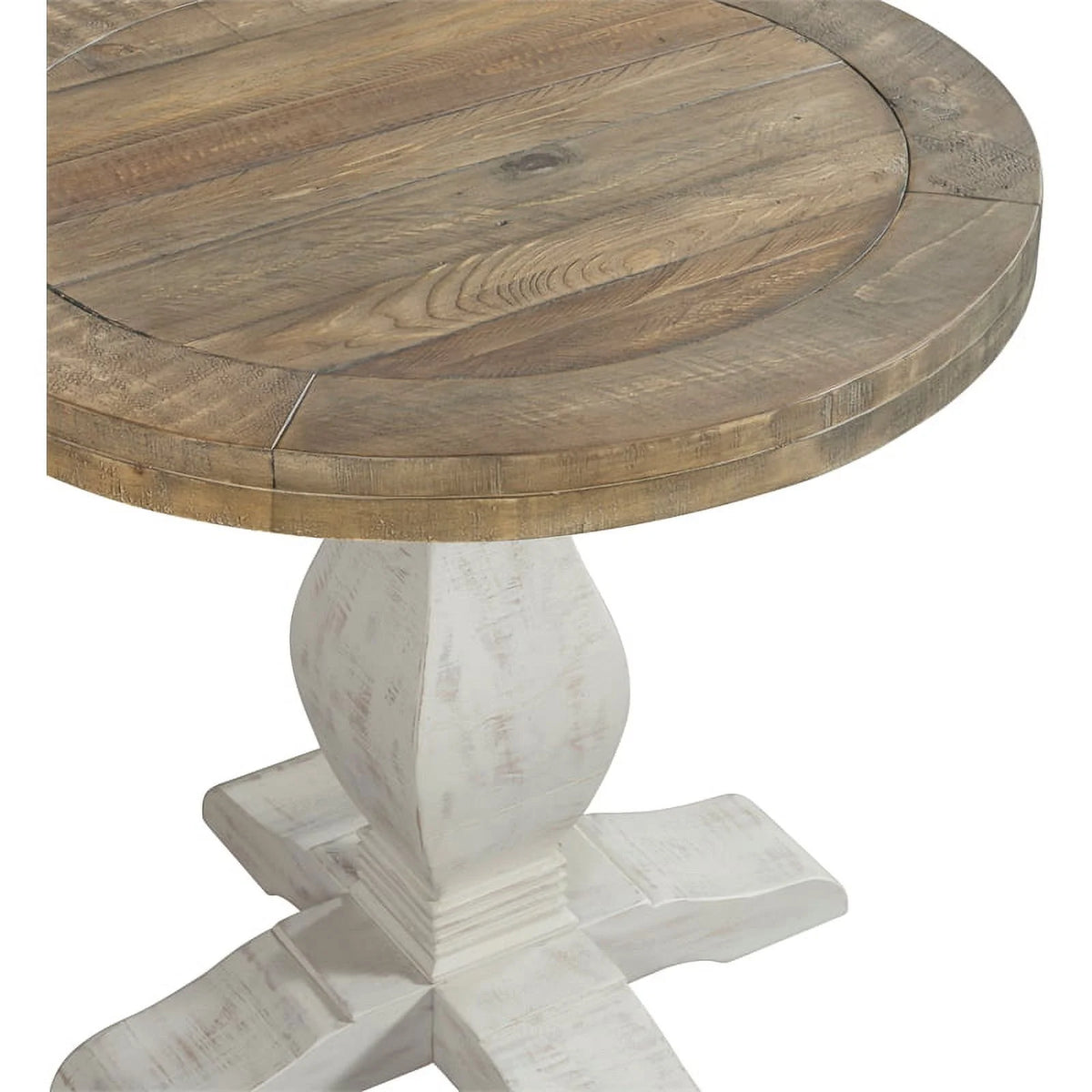 White 2-Piece Solid Wood Coffee Table & End Table Set Y6916