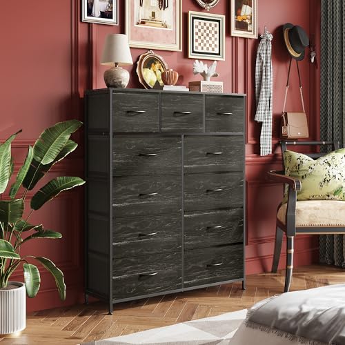 Tall Fabric Dresser with 11 Drawers Z713913