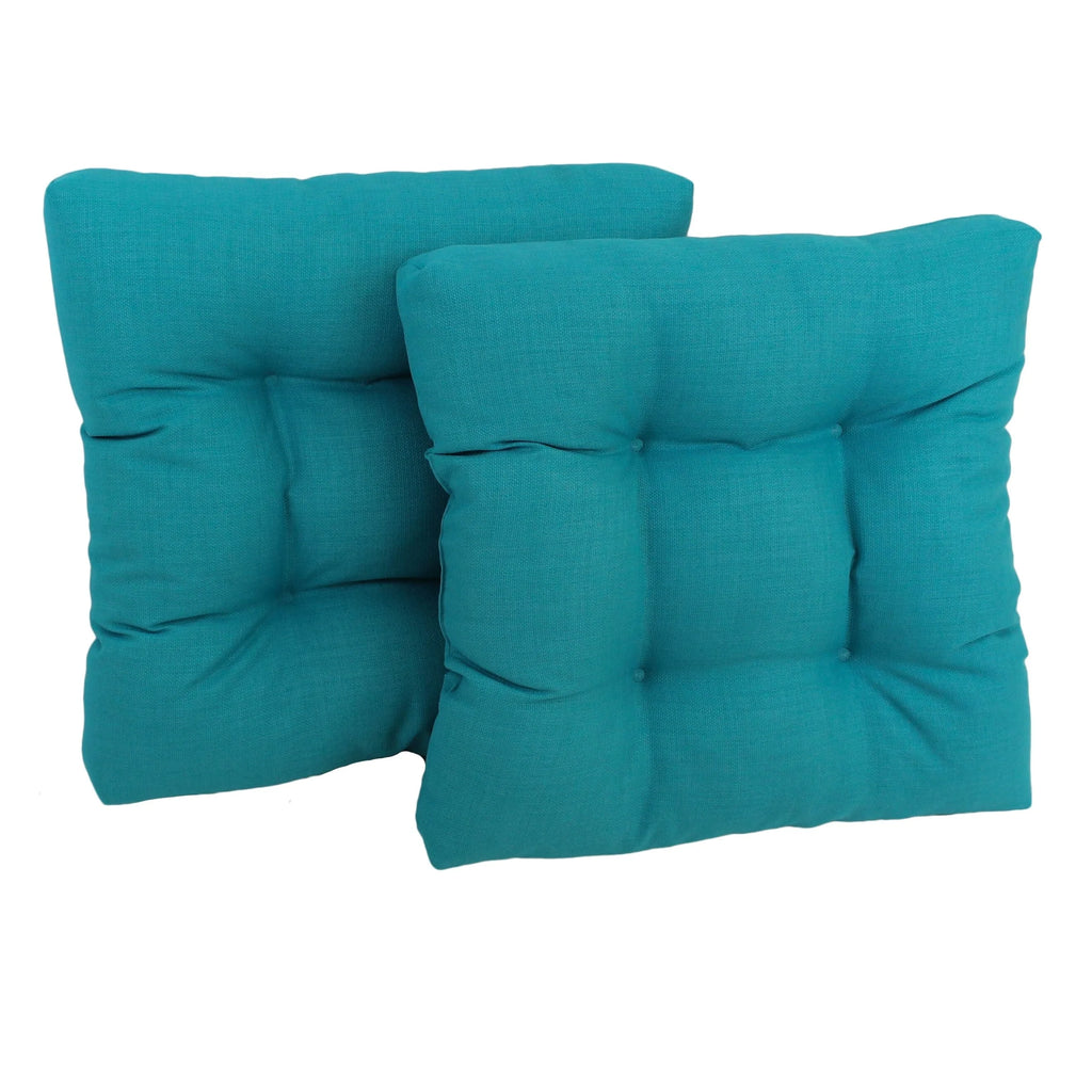 19 in. Squared Solid Spun Polyester Tufted Dining Chair Cushions, Set of 2 C15507