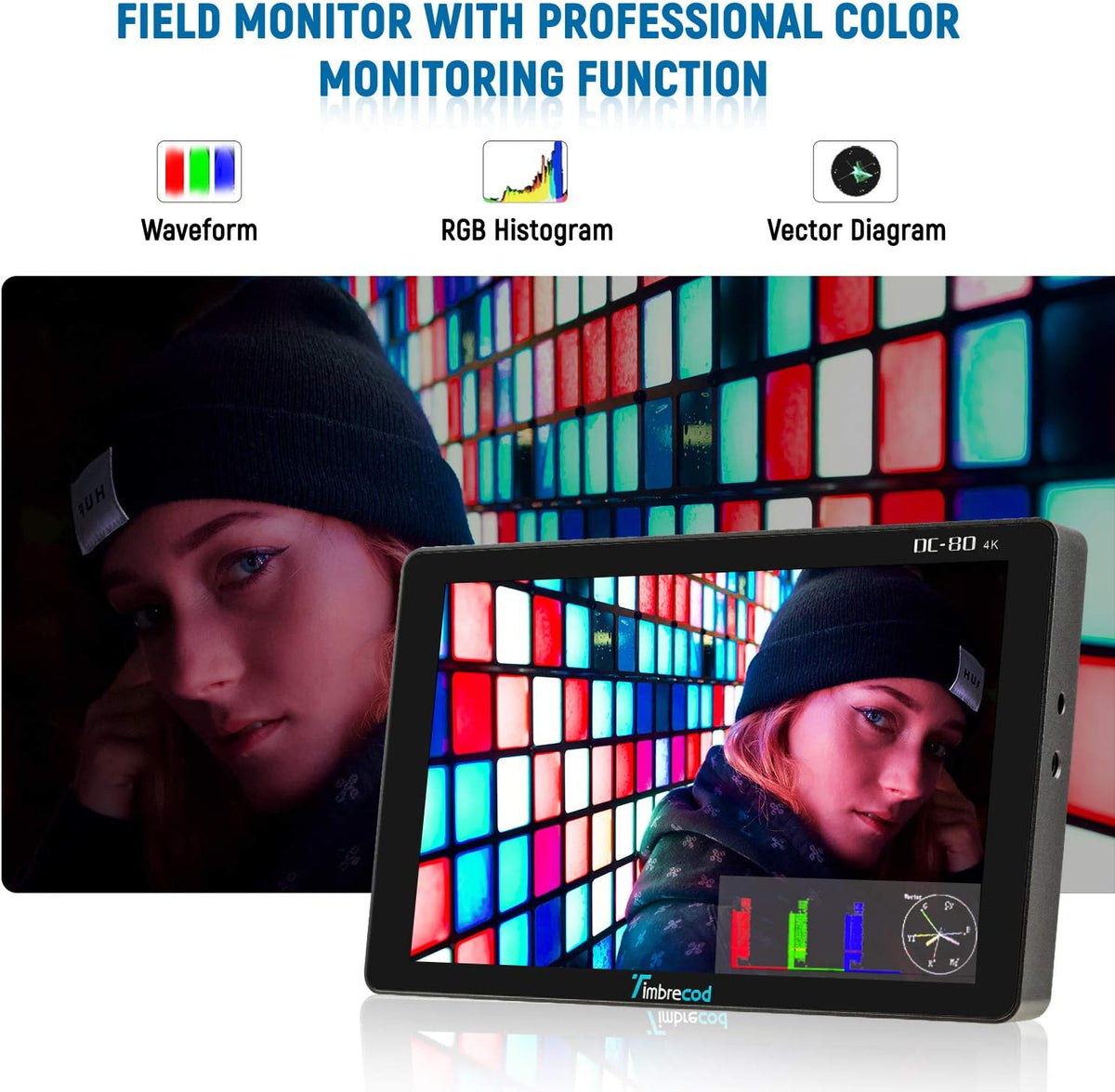 5.5 4K Camera Field Monitor with 1920x1080 HDMI Screen F493