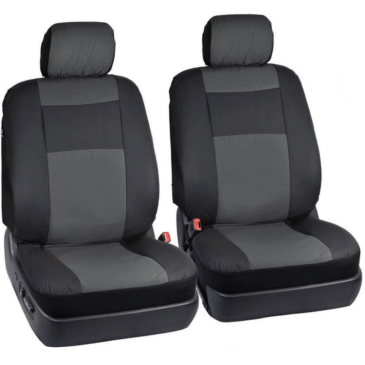 2-Tone PU Leather Car Seat Covers with Steering Wheel Cover N1682