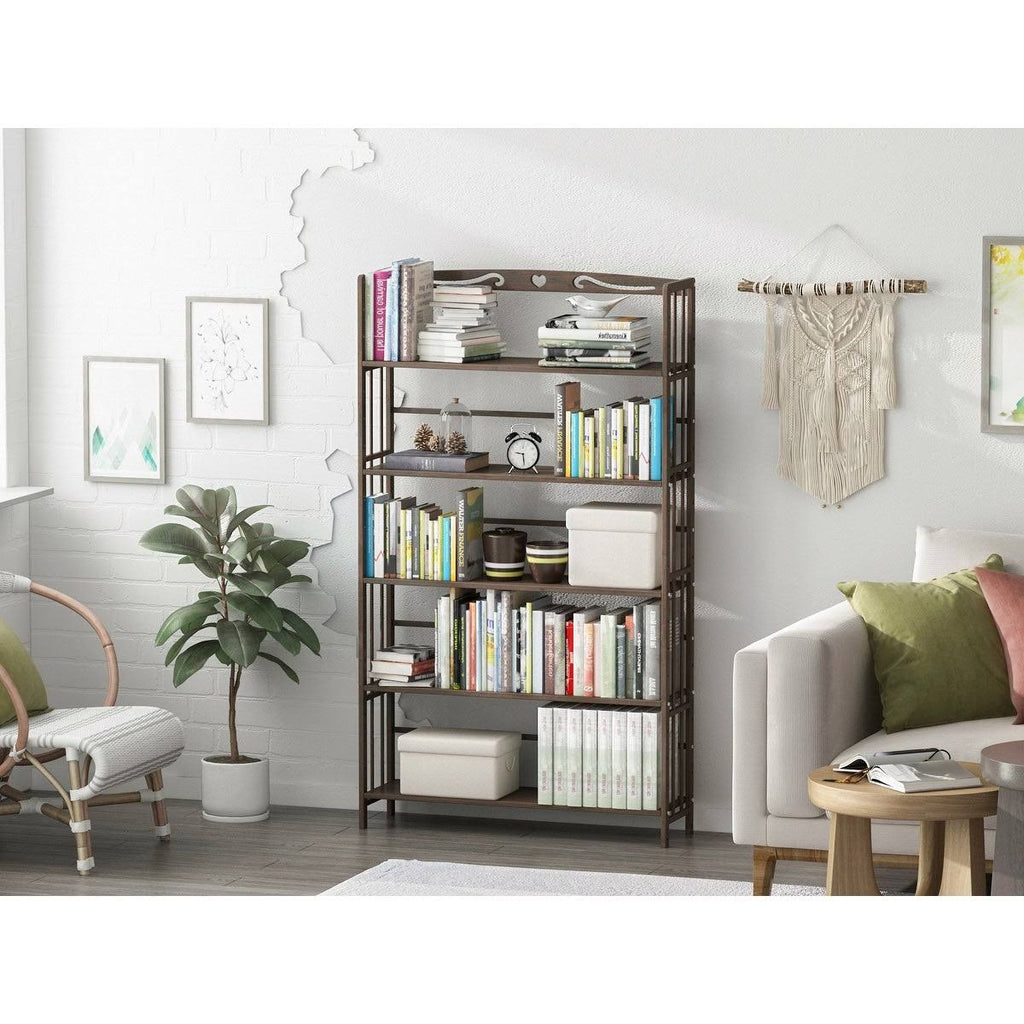 5 Shelf Solid Wood Bookshelf M6264