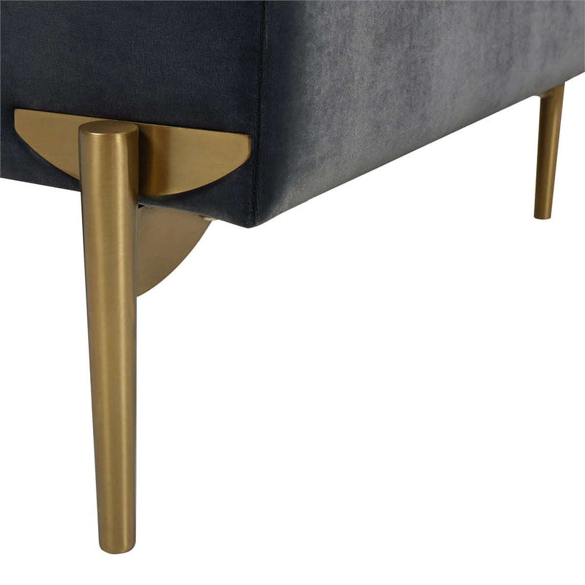 Upholstered Storage Bench Ottoman Steel Gray W2264
